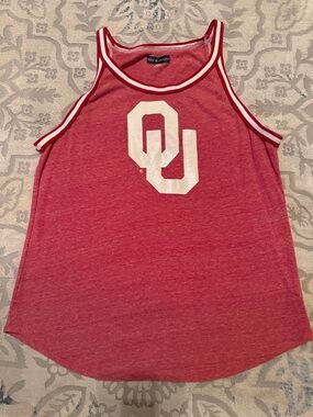 5th & Ocean Crimson Tank with White OU Logo